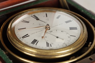 Lot 1349 - CHARLES JOHN COPE, RATHBONE PLACE, LONDON A RARE EARLY 19TH CENTURY EIGHT-DAY MARINE CHRONOMETER WITH ENAMEL DIAL