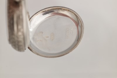 Lot 401 - A LATE 19TH CENTURY CONTINENTAL SILVER CHATELAINE AND A SILVER FOB WATCH