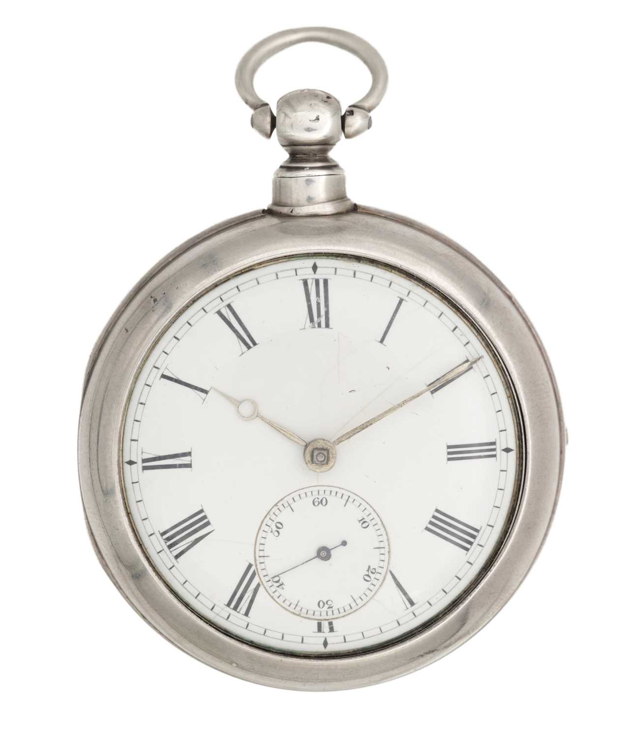 Lot 453 - A SILVER OPEN FACE POCKET WATCH