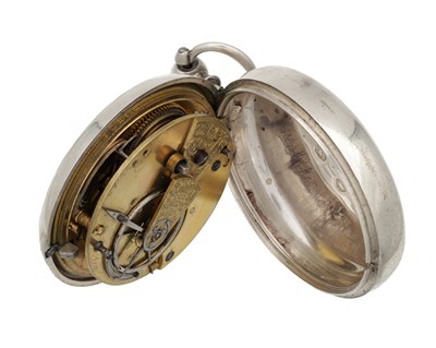 Lot 453 - A SILVER OPEN FACE POCKET WATCH