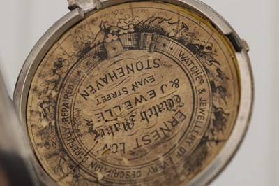 Lot 453 - A SILVER OPEN FACE POCKET WATCH