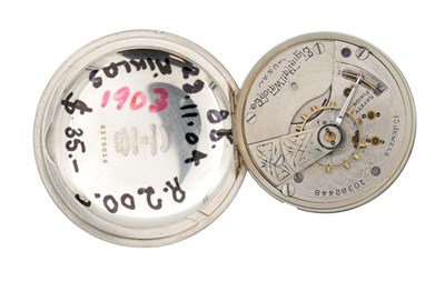 Lot 474 - ELGIN AN AMERICAN SILVER OPEN FACE POCKET WATCH