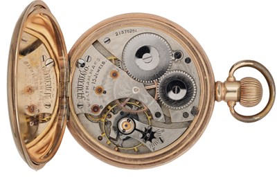 Lot 313 - A WALTHAM ROLLED GOLD OPEN FACE POCKET WATCH 15 JEWELS