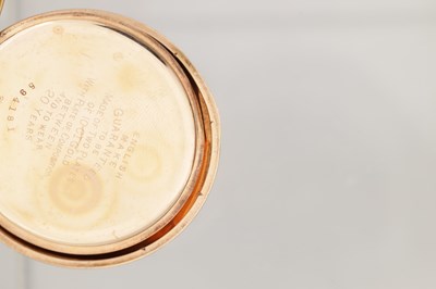Lot 313 - A WALTHAM ROLLED GOLD OPEN FACE POCKET WATCH 15 JEWELS