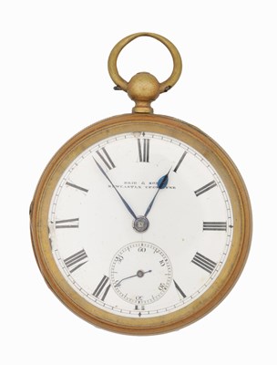 Lot 420 - A RARE REID & SONS NEWCASTLE-UPON-TYNE GILT METAL LOAN POCKET WATCH