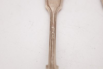 Lot 20 - A PAIR OF VICTORIAN ENGLISH SILVER SAUCE LADLES