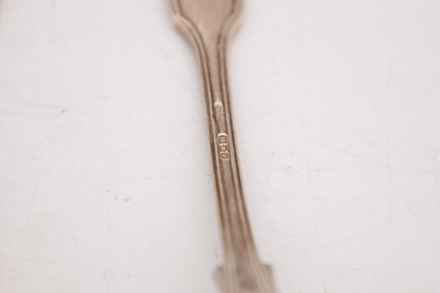 Lot 20 - A PAIR OF VICTORIAN ENGLISH SILVER SAUCE LADLES