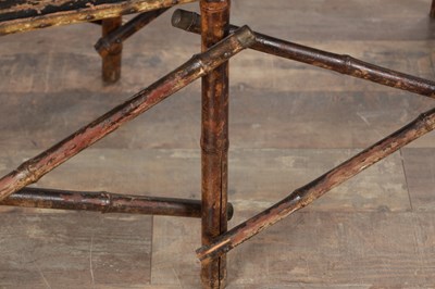 Lot 1557 - A LATE 19TH CENTURY BAMBOO TWO-SEATER SETTEE