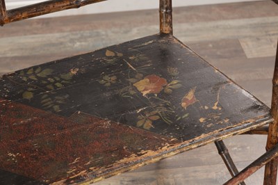 Lot 1557 - A LATE 19TH CENTURY BAMBOO TWO-SEATER SETTEE
