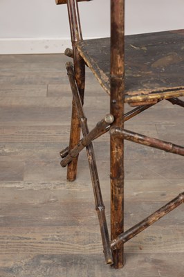 Lot 1557 - A LATE 19TH CENTURY BAMBOO TWO-SEATER SETTEE
