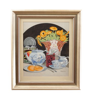 Lot 927 - HAGEDORN. A STILL LIFE TITLED 'LIPTON TEA'