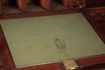 Lot 1546 - A GEORGE III MAHOGANY COUNTRY HOUSE RENT DESK