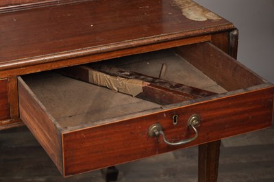 Lot 1546 - A GEORGE III MAHOGANY COUNTRY HOUSE RENT DESK