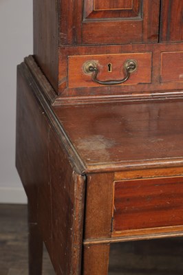 Lot 1546 - A GEORGE III MAHOGANY COUNTRY HOUSE RENT DESK