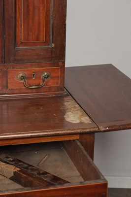 Lot 1546 - A GEORGE III MAHOGANY COUNTRY HOUSE RENT DESK