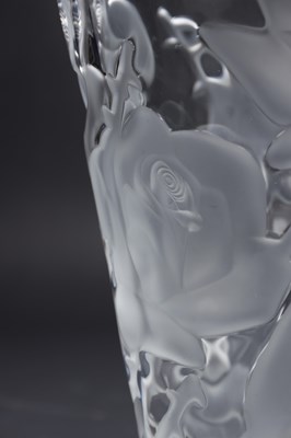 Lot 538 - MARC LALIQUE A FROSTED AND CLEAR GLASS ISPAHAN VASE