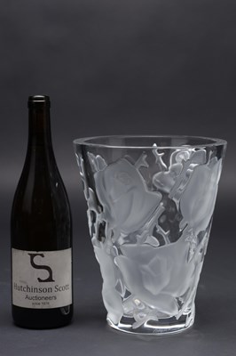 Lot 538 - MARC LALIQUE A FROSTED AND CLEAR GLASS ISPAHAN VASE