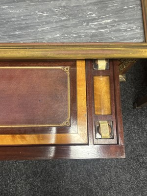 Lot 1535 - A FINE 19TH CENTURY FRENCH ORMOLU MOUNTED KINGWOOD AND PAINTED WRITING CABINET