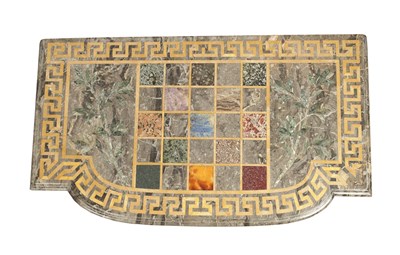 Lot 1594 - A 19TH CENTURY SPECIMEN INLAID MARBLE TABLE TOP