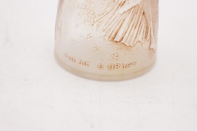 Lot 539 - RENE LALIQUE A SEPIA STAINED FROSTED GLASS POESIE D'ORSAY PERFUME BOTTLE