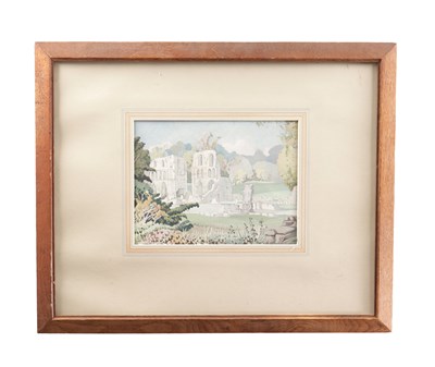 Lot 979 - HARRY EPWORTH ALLEN BRITISH (1894 - 1958) A 20TH CENTURY ENGLISH WATERCOLOUR VIEW OF ROCHE ABBEY