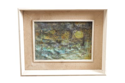 Lot 937 - MAC MIADHACHAIN AN ABSTRACT SEASCAPE OIL ON BOARD