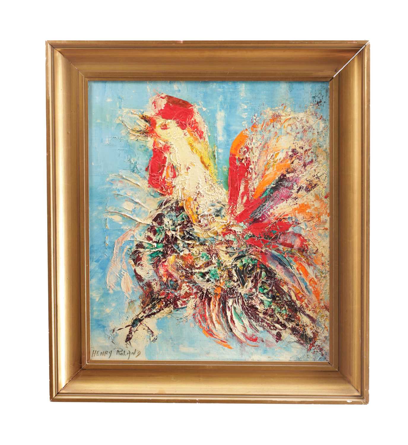Lot 882 - HENRY ROLAND (1919-2000) AN ABSTRACT OIL ON CANVAS