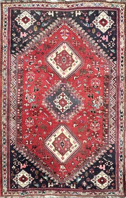 Lot 989 - A LARGE ANTIQUE PERSIAN WOOL CARPET