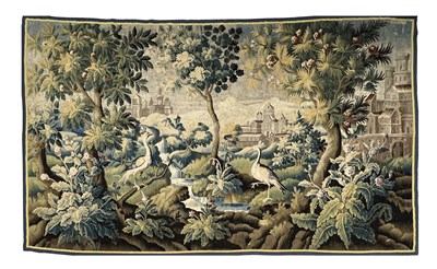 Lot 1122 - A LARGE AND IMPRESSIVE 18TH CENTURY FRENCH VERDURE TAPESTRY
