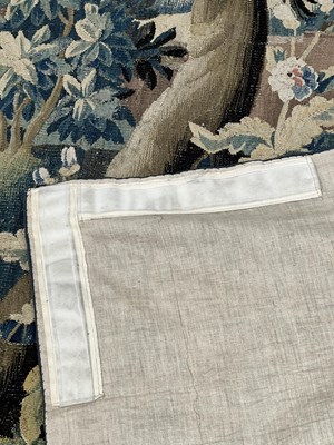 Lot 1122 - A LARGE AND IMPRESSIVE 18TH CENTURY FRENCH VERDURE TAPESTRY