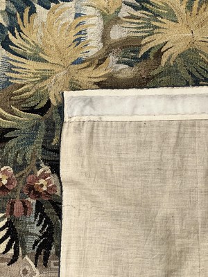 Lot 1122 - A LARGE AND IMPRESSIVE 18TH CENTURY FRENCH VERDURE TAPESTRY