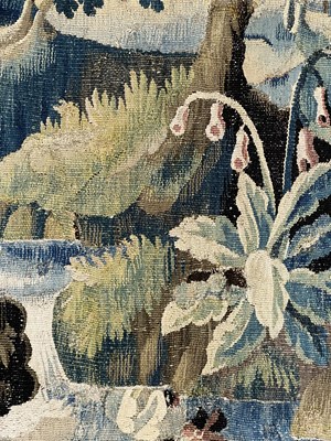 Lot 1122 - A LARGE AND IMPRESSIVE 18TH CENTURY FRENCH VERDURE TAPESTRY