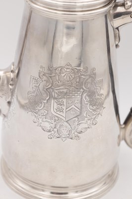 Lot 24 - A GEORGE II ENGLISH SILVER COFFEE POT