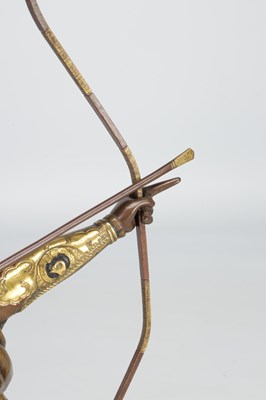 Lot 787 - A FINE LATE 19TH CENTURY JAPANESE MEIJI PERIOD BRONZE AND MIXED METAL SAMURAI ARCHER