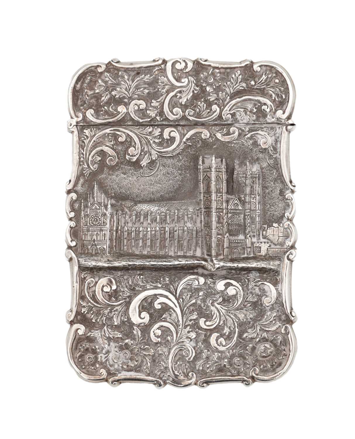 Lot 78 - A VICTORIAN ENGLISH SILVER CARD CASE