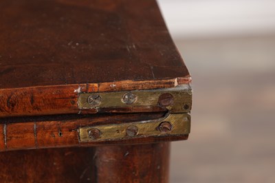 Lot 1689 - A QUEEN ANNE FIGURED WALNUT TEA TABLE