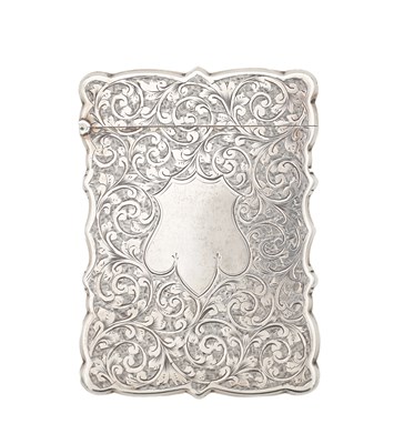 Lot 798 - AN EDWARDIAN ENGLISH SILVER CARD CASE