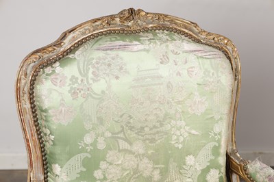 Lot 1577 - A SUITE OF FOUR LOUIS XV STYLE FRENCH CARVED AND PAINTED CHAIRS