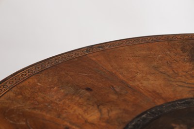 Lot 1500 - A 19TH CENTURY ITALIAN WALNUT AND MARQUETRY SORRENTO TABLE