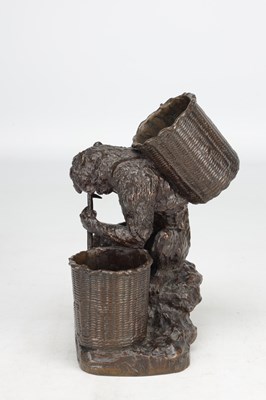 Lot 1003 - CHRISTOPHE FRATIN A 19TH CENTURY FRENCH PATINATED BRONZE 'SINGE A LA HOTTE'