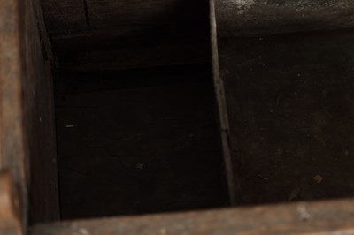 Lot 1527 - A 17TH CENTURY ENGLISH OAK HOODED ROCKING CRADLE