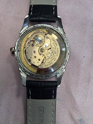 Lot 461 - A GENTLEMAN'S 1958 STEEL AND ROSE GOLD OMEGA CONSTELLATION PIE-PAN DIAL WRIST WATCH