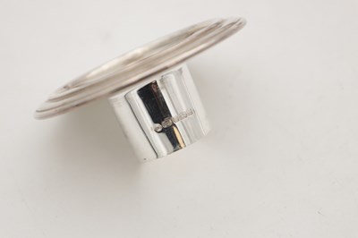 Lot 42 - A COLLECTION OF THREE EARLY 21ST CENTURY ENGLISH SILVER CANDLESTICKS BY CARRS