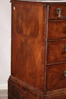 Lot 1564 - A WILLIAM AND MARY WALNUT AND HERRING-BANDED CHEST ON STAND