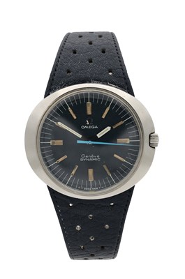 Lot 464 - A 1970S STAINLESS STEEL OMEGA GENEVE DYNAMIC TOOL 107 WRIST WATCH
