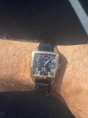 Lot 525 - A 2008 OMEGA 18CT ROSE GOLD DE VILLE X2 BIG DATE AUTOMATIC WRISTWATCH