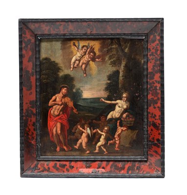 Lot 856 - A 17TH/18TH CENTURY CONTINENTAL OIL ON PANEL PAINTING
