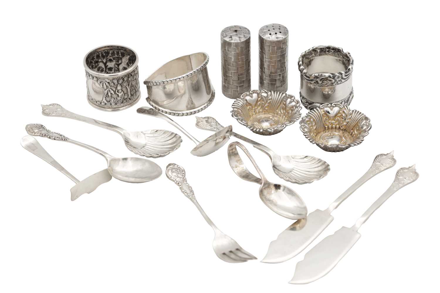 Lot 8 - A COLLECTION OF 20TH CENTURY SILVER TABLEWARE