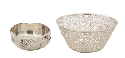 Lot 718 - TWO CHINESE SILVER DISHES