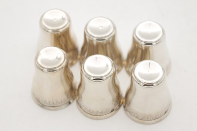 Lot 4 - A SET OF SIX FRENCH SILVER CUPS